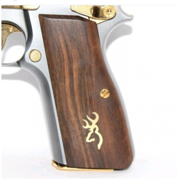 Browning Hi Power MK III - Springfield Sa-35 Special Walnut Grips Metal Logo KSD-01787