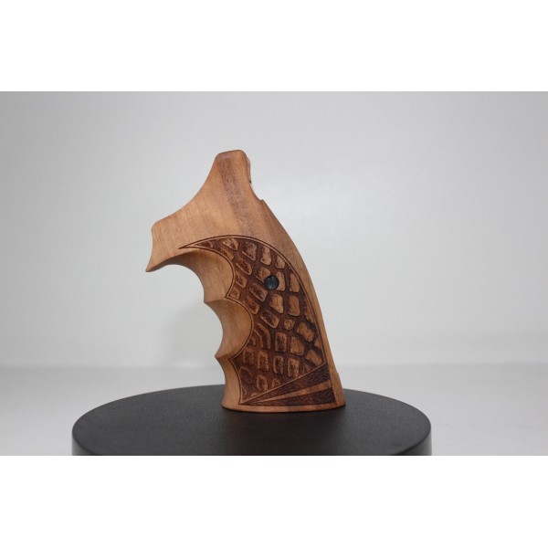 Smith Wesson K/L - Frame Open Back Square Butt Walnut Wood Grips 	KSD-01833