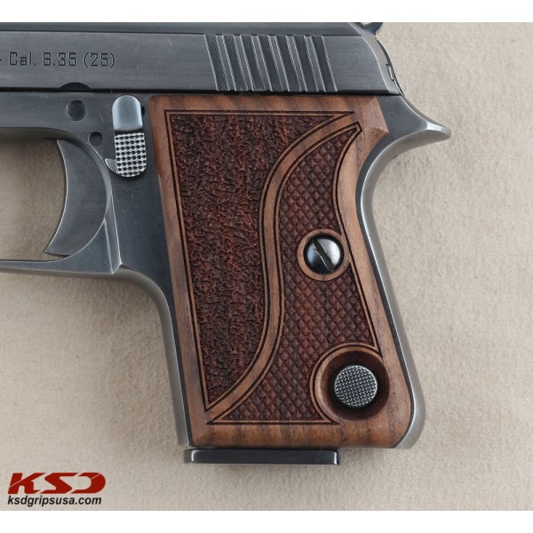 KSD Brand Astra Cub Compatible Walnut Grips Double-Checkering 	KSD-01146