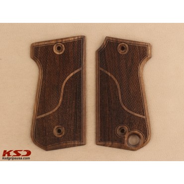 KSD Brand Astra Mod 4000 Compatible Walnut Grips Double-Checkering 	KSD-01134