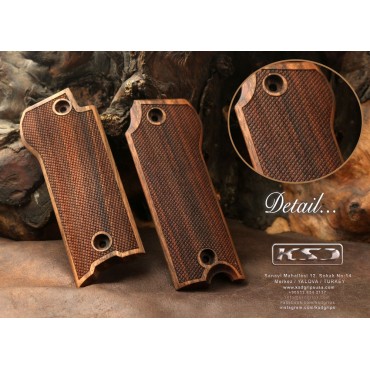 KSD Brand Astra Mod 600 Compatible Walnut Grips Diamond 	KSD-01157