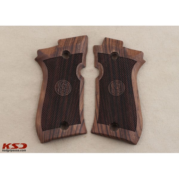 KSD Brand Beretta 81F, 81 FS, 84 F, 84 FS, 84 Cheetah Compatible Walnut Grip 	KSD-00284