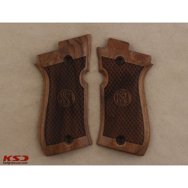 KSD Brand Beretta 81F, 81 FS, 84 F, 84 FS, 84 Cheetah Compatible Walnut Grip 	KSD-00285