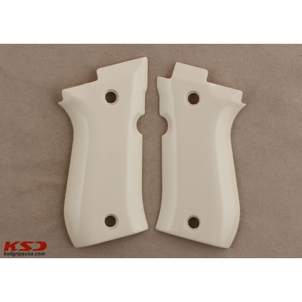 KSD Brand Beretta 81F, 81 FS, 84 F, 84 FS, 84 Cheetah Ivory Acrylic Grip 	KSD-00288