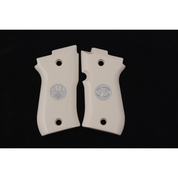 KSD Brand Beretta 81F, 81 FS, 84 F, 84 FS, 84 Cheetah Ivory Acrylic Grip 	KSD-00430