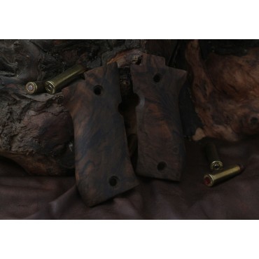 KSD Brand Beretta 81F, 81 FS, 84 F, 84 FS, 84 Cheetah Root Walnut Grip 	KSD-00420