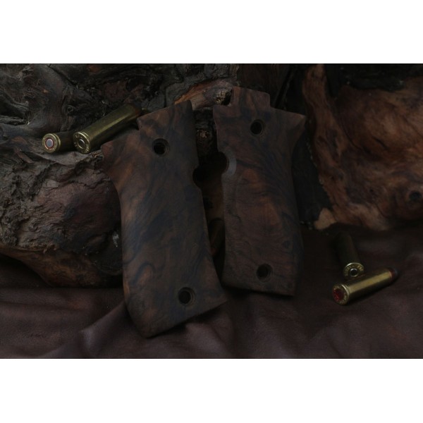 KSD Brand Beretta 81F, 81 FS, 84 F, 84 FS, 84 Cheetah Root Walnut Grip 	KSD-00420