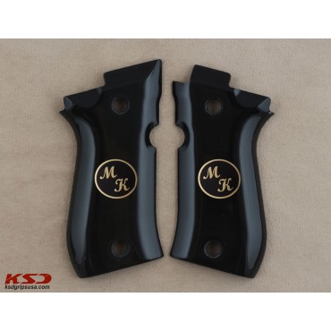 KSD Brand Beretta 81F, 81 FS, 84 F, 84 FS, 84 Cheetah Black Acrylic Custom Grip 	KSD-00289