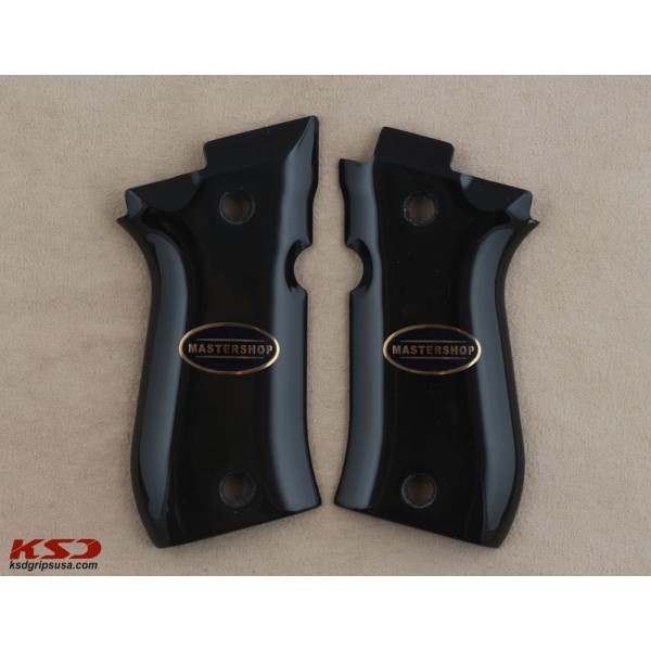 KSD Brand Beretta 81F, 81 FS, 84 F, 84 FS, 84 Cheetah Black Acrylic Grip 	KSD-00343