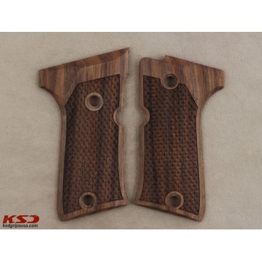 KSD Brand Beretta 92 Compact Compatible Walnut Grips Dragon Skin 	KSD-00255