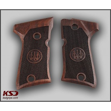 KSD Brand Beretta 92 Compact Compatible Walnut Grips Diamond 	KSD-00383