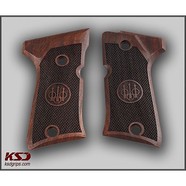 KSD Brand Beretta 92 Compact Compatible Walnut Grips Diamond 	KSD-00383