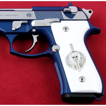 KSD Brand Beretta 92FS, 92A1, 92G, 92D, 96, M9 Compatible White Acrylic Grips 	KSD-00334