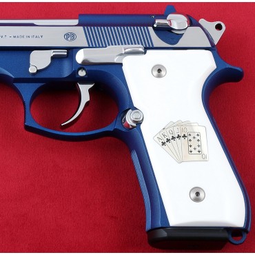 KSD Brand Beretta 92FS, 92A1, 92G, 92D, 96, M9 Compatible White Acrylic Grips	KSD-00335