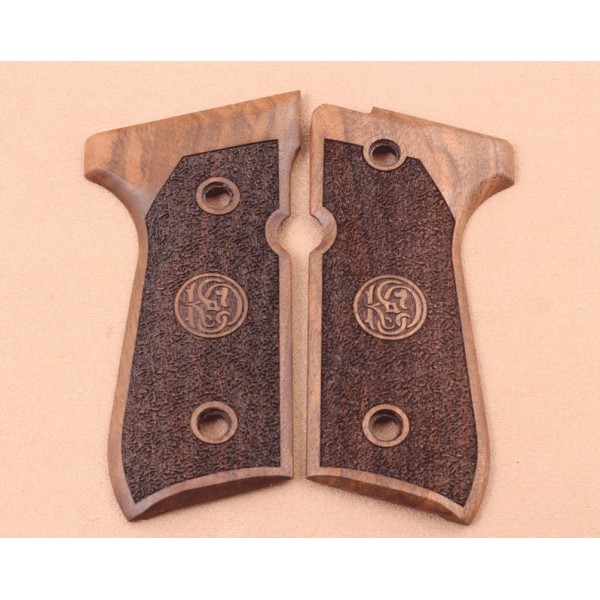 KSD Brand Beretta 92FS, 92A1, 92G, 92D, 96, M9 Compatible Walnut Grips Stripled 	KSD-00233