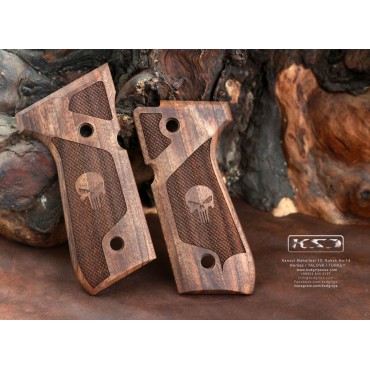 KSD Brand Beretta 92FS, 92A1, 92G, 92D, 96, M9 Compatible Walnut Grips Diamond 	KSD-00234