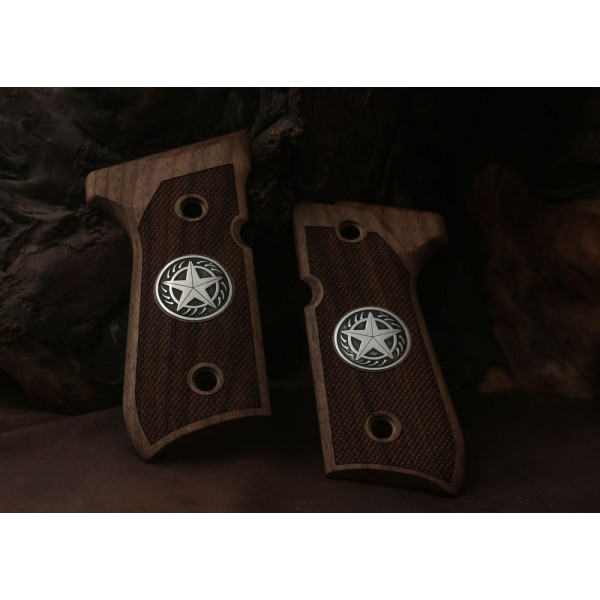 KSD Brand Beretta 92FS, 92A1, 92G, 92D, 96, M9 Compatible Walnut Grips Diamond 	KSD-00254