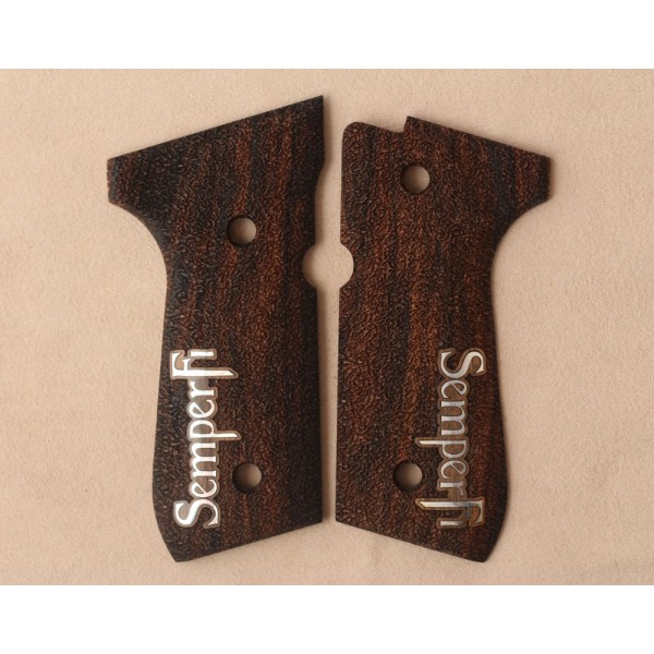 KSD Brand Beretta 92FS, 92A1, 92G, 92D, 96, M9 Compatible Walnut Custom Grip 	KSD-00338