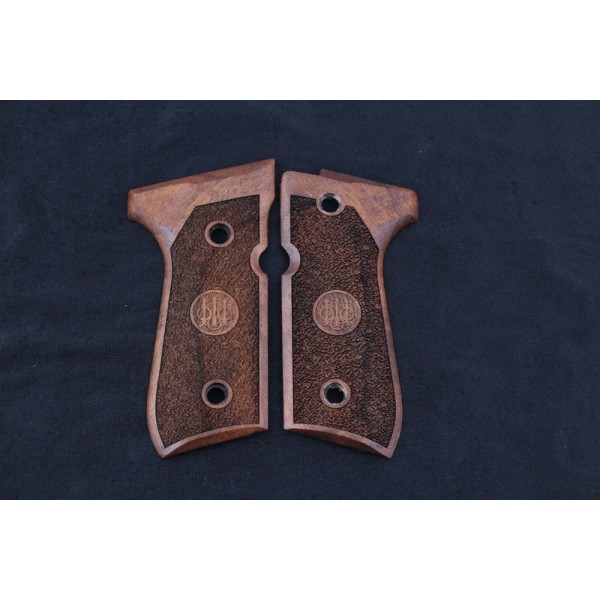 KSD Brand Beretta 92FS, 92A1, 92G, 92D, 96, M9 Compatible Walnut Grips Stripled 	KSD-00345