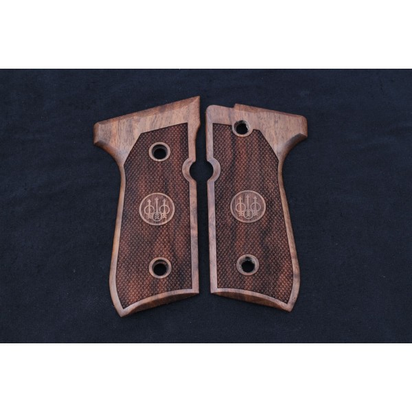 KSD Brand Beretta 92FS, 92A1, 92G, 92D, 96, M9 Compatible Walnut Grips Diamond 	KSD-00346