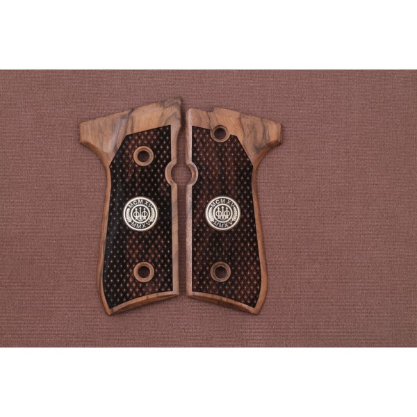 KSD Brand Beretta 92FS, 92A1, 92G, 92D, 96, M9 Compatible Walnut Grips Diamond 2	KSD-00353