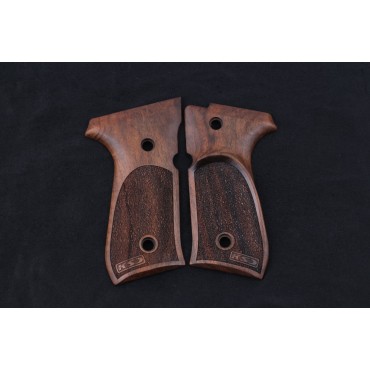 KSD Brand Beretta 92FS, 92A1, 92G, 92D, 96, M9 Compatible Walnut Grips Stripled 	KSD-00455