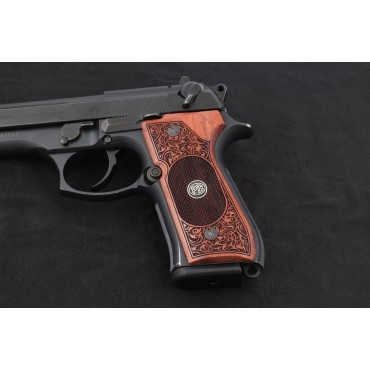 KSD Brand Beretta 92FS, 92A1, 92G, 92D, 96, M9 Compatible Rosewood Grips Framed 	KSD-00358