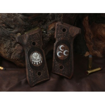 KSD Brand Beretta 92FS, 92A1, 92G, 92D, 96, M9 Compatible Root Walnut Grip 	KSD-00370