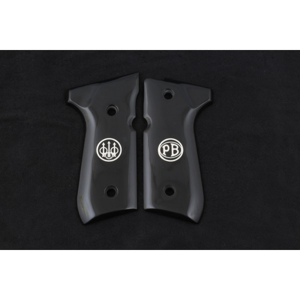 KSD Brand Beretta 92FS, 92A1, 92G, 92D, 96, M9 Compatible Black Acrylic Grips	KSD-00354