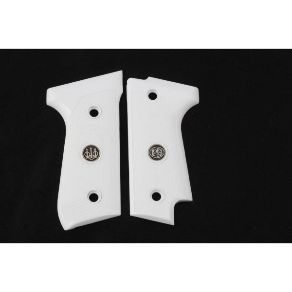 KSD Brand Beretta 92S Compatible White Acrylic Grips Diamond	KSD-00394