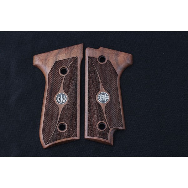 KSD Brand Beretta 92S Compatible Walnut Grips Double-Checkering	KSD-00399