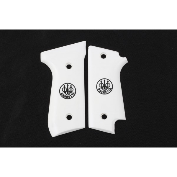 KSD Brand Beretta 92S Rare Compatible White Acrylic Grips	KSD-00468