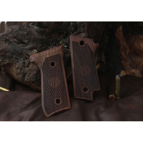 KSD Brand Beretta 92S Rare Compatible Walnut Grips Dragon Skin	KSD-00401