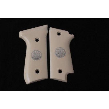 KSD Brand Beretta 92S Rare Compatible Ivory Acrylic Grips	KSD-00470