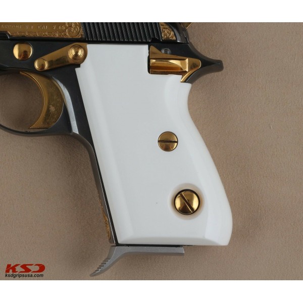 KSD Brand Beretta Mod 70 - 70 S - 71 PUMA Compatible White Acrylic Grips	KSD-00276