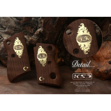 KSD Brand Beretta Mod 71 - 72 - 75 Jaguar Compatible Walnut Grips Diamond	KSD-00409