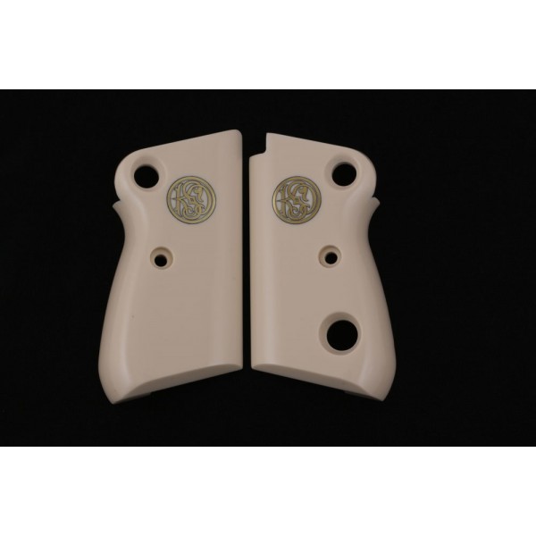 KSD Brand Beretta Mod 71 - 72 - 75 Jaguar Compatible Ivory Acrylic Grips	KSD-00407