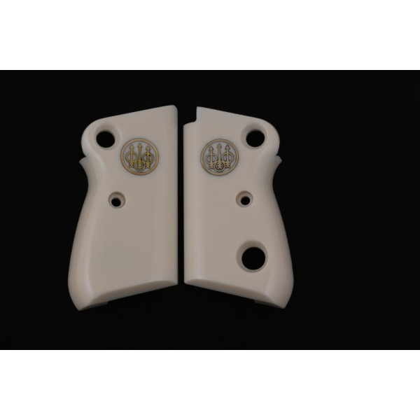 KSD Brand Beretta Mod 71 - 72 - 75 Jaguar Compatible Ivory Acrylic Grips	KSD-00411