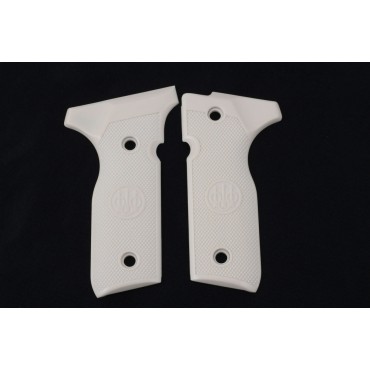 KSD Brand Beretta Mod 8000 / 8040 F Stoger Compatible White Acrylic Grip Diamond	KSD-00442