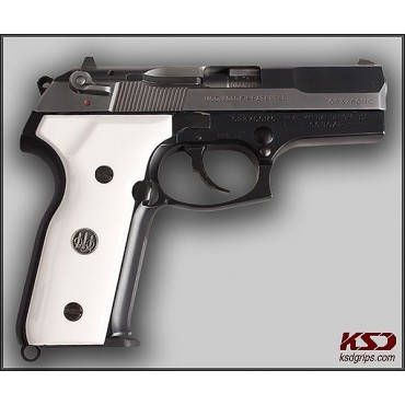 KSD Brand Beretta Mod 8000 / 8040 F Stoger Compatible White Acrylic Grips	KSD-00450