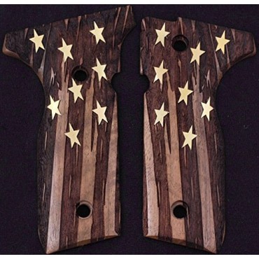 KSD Brand Beretta Mod 8000 / 8040 F Stoger Compatible Walnut Grip American Flag	KSD-00314