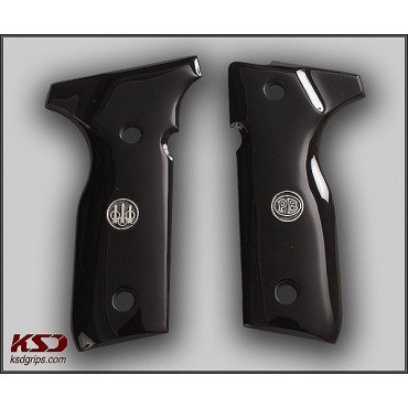 KSD Brand Beretta Mod 8000 / 8040 F Stoger Compatible Black Acrylic Grips 	KSD-00451