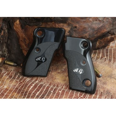 KSD Brand Beretta Mod 951 Compatible Black Acrylic Grips Double-Checkering	KSD-00303