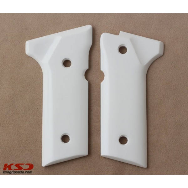 KSD Brand Beretta Vertec, 92X Vertec, Compatible White Acrylic Grips	KSD-00321