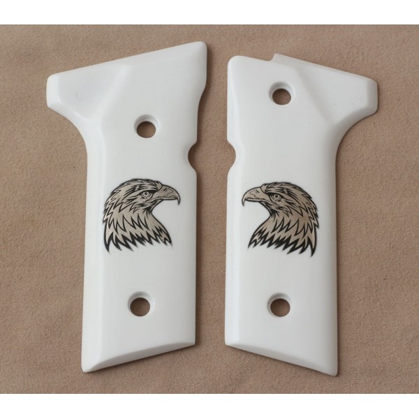 KSD Brand Beretta Vertec, 92X Vertec, Compatible White Acrylic Custom Grips	KSD-00323