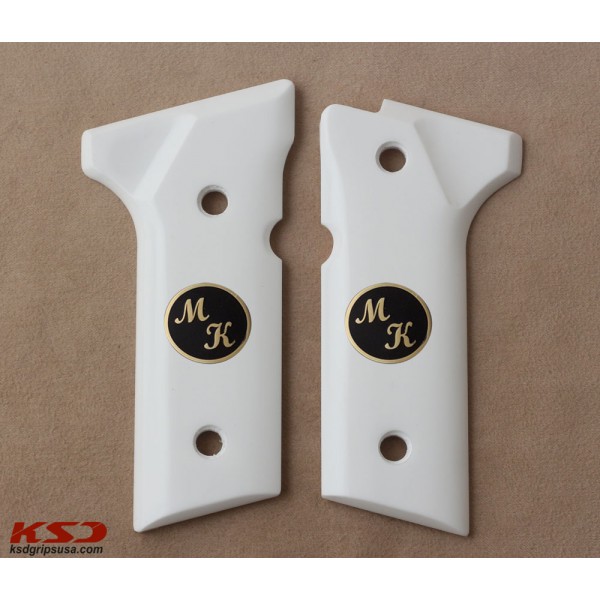 KSD Brand Beretta Vertec, 92X Vertec, Compatible White Acrylic Custom Grips	KSD-00324