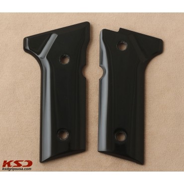 KSD Brand Beretta Vertec, 92X Vertec, Compatible Black Acrylic Grips	KSD-00320