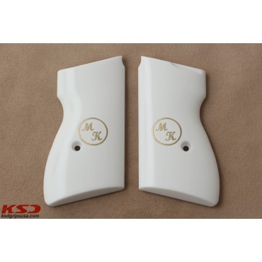 KSD Brand Browning 7,65 - PA FEG 63 Compatible White Acrylic Custom Grips 	KSD-00592