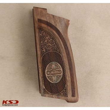 KSD Brand Browning FN HP DA / BDA9 Compatible Walnut Customizable Grips Framed	KSD-00599