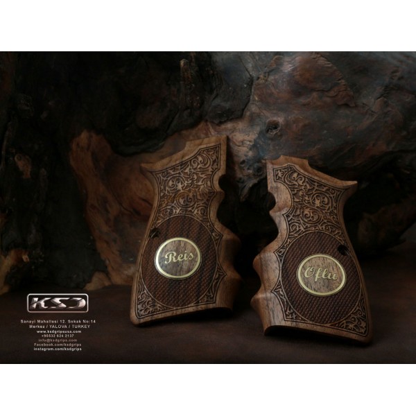 KSD Brand Browning MK3 Compatible Walnut Customizable Grips Framed	KSD-00645